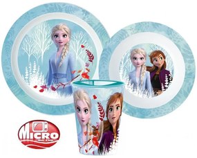 Disney Regatul de gheață set de tacâmuri, set din plastic micro, cu cană de 260 ml