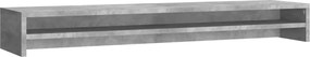 vidaXL Suport monitor, gri beton, 100x24x13 cm, lemn prelucrat