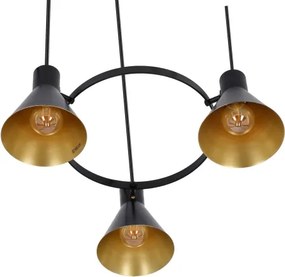 Lustră pe cablu MORE 3xE27/40W/230V negru