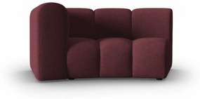 Modul pentru canapea Lupine in semicerc cu tapiterie din tesatura structurala, visiniu