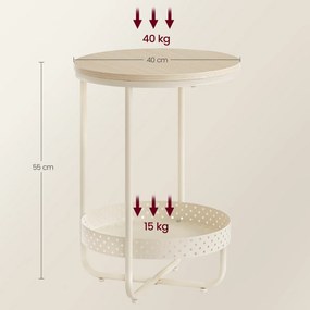 Măsuță auxiliară E1015 CRM, crem