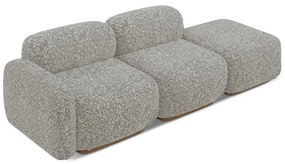 Șezlong modular gri (cu colț pe partea stângă) Ailani – Makamii