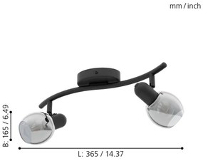 Eglo 98625 - Lampă spot POLLICA 2xE14/28W/230V