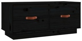 818244 vidaXL Comodă TV, negru, 80x34x35 cm, lemn masiv de pin