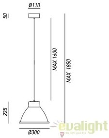 Pendul Vintage, Industrial Style diam.30cm, Loft 269.12.FF