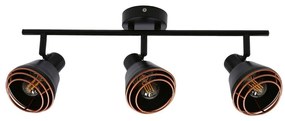 Spot NERIA 3xE14/40W/230V negru/cupru