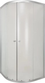 Cabina de dus semirotunda Invena Vitoria si usi culisante 90x90 crom sticla mata