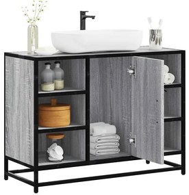 vidaXL Dulap chiuveta de baie, gri sonoma, 80x33x60 cm, lemn compozit