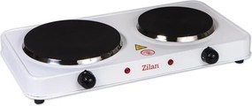 Plita electrica Dubla, ZLN2180 Alb, 49 x 30 x 9 cm, 2500W, termostat reglabil