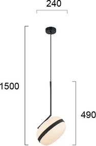 Pendul pe cablu PALMA 1xE27/40W/230V negru