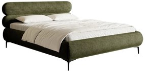 Pat matrimonial 160 cm Rirri 160B (cu somieră) (măslin + negru). 1099841