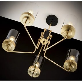 Jupiter 2088 - Lustră pe tijă RAMIREZ 5xE27/15W/230V auriu/negru