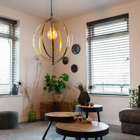 Lampă suspendată vintage din alamă - Rings