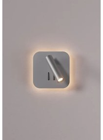 Redo 01-2978 - Aplică de perete LED QUDA, LED/6W/230V + LED/3W CRI 90, USB, crom