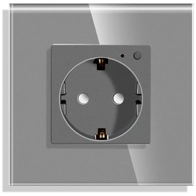 Priza Inteligenta cu Protocol Zigbee si Monitorizare Consum cu Rama Din Sticla LUXION
