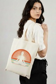 Sacosa de Panza pentru Cumparaturi, Geanta Tote Yoga 16, 38x34.5 cm, Alba, BEKZ®