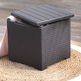 Masă de depozitare Keter Vigo, 37 x 37 x 37 cm, grafit