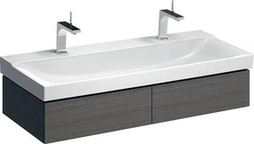 Dulap baza pentru lavoar suspendat Geberit Xeno2 gri 2 sertare 118 cm