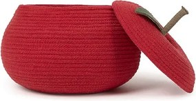 Coș de jucării pentru copii roșu din material textil ø 28x20 cm Apple – Lorena Canals