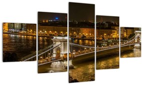 Tablou orașului nocturn (125x70 cm), în 40 de alte dimensiuni noi
