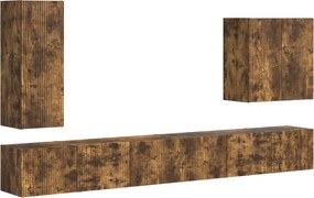 vidaXL Set Dulap pentru Televizor Montat pe Perete Pe perete 6 pcs