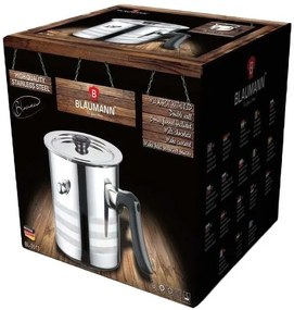 RESIGILAT - Oala inox cu capac 2.5 L pentru fiert lapte, perete dublu Blaumann BL 3513