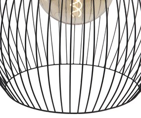 Lampă pendant rotundă de design neagră 50 cm - Dos