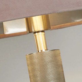 Veioza/Lampa de masa design decorativ London argintiu/roz