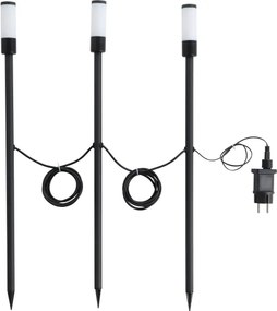 Eglo 902042 - Set de 3 lămpi de exterior ZANCARO LED 1W 230V IP44, negre