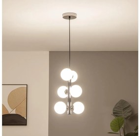 Brilagi - Lustră LED MILLA, suspendată pe cablu, 6xG9/3W/230V, crom negru/alb