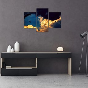 Tablou cu parașutiști în ceruri (90x60 cm)