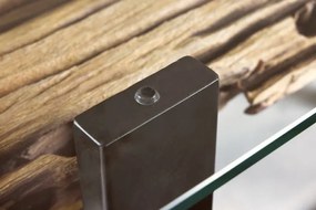 Consola design high-tech din metal si lemn masiv, Barracuda 150cm