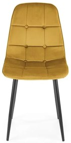 Set 6 scaune K417 velvet mustariu
