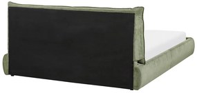 Pat matrimonial 160 cm Vetiver (verde) (cu somieră). 1076463