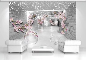 Fototapet - Tunel miraculos cu flori (254x184 cm), în 8 de alte dimensiuni noi
