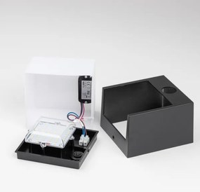 Aplică LED de exterior cu senzor Brilagi TERNI LED/12W/230V negru IP54