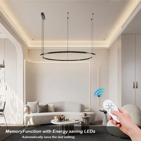 Immax NEO 07329L - Lampă LED reglabilă suspendată pe cablu FINO 72W/230V 120 cm neagră Tuya+telecomandă