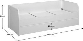 Pat 2S, 90x200 alb, ERODIN