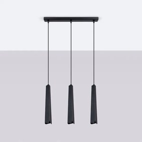 Lustră pe cablu Sollux SL.1402 PRYSM 3xG9/8W/230V negru