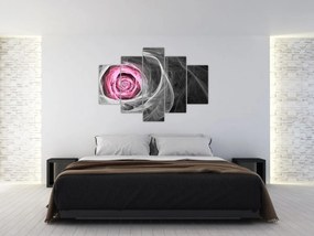 Tablou - Trandafir abstract, fucsia (150x105 cm)