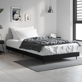 832262 vidaXL Cadru de pat, negru, 100x200 cm, lemn prelucrat