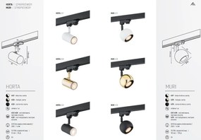 Spot pe sina BERGEN alb / Accesoriu pentru sinele trifazate ARGON T-RACK