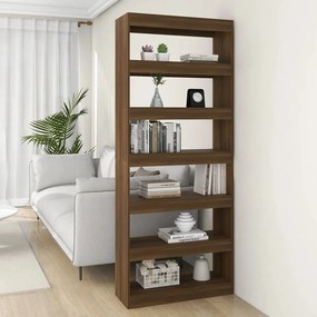 813628 vidaXL Bibliotecă/Separator cameră, stejar maro, 80x30x198 cm, lemn