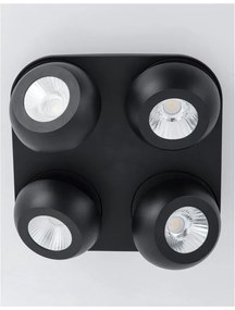 Plafoniera cu 4 spoturi LED directionabile Gon negru NVL-9105103