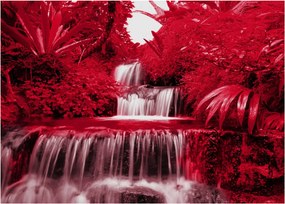 Tablou - Cascade indoneziene în roșu (70x50 cm)