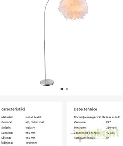 Lampadar stil modern / Lampa podea cu inaltime reglabila Katunga 15057S GL