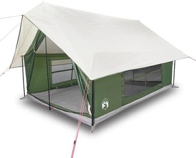 vidaXL Cort de camping pentru 5 persoane, verde, impermeabil