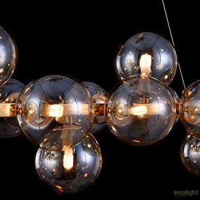 Lustra deosebita cu 25 de surse de lumina Dallas, auriu/ chihlimbar MYMOD547PL-25G