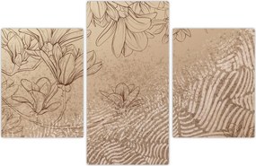 Tablou - Flori desenate (90x60 cm)