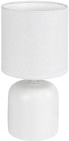 Lampa de masa ceramica si abajur alba Daphni